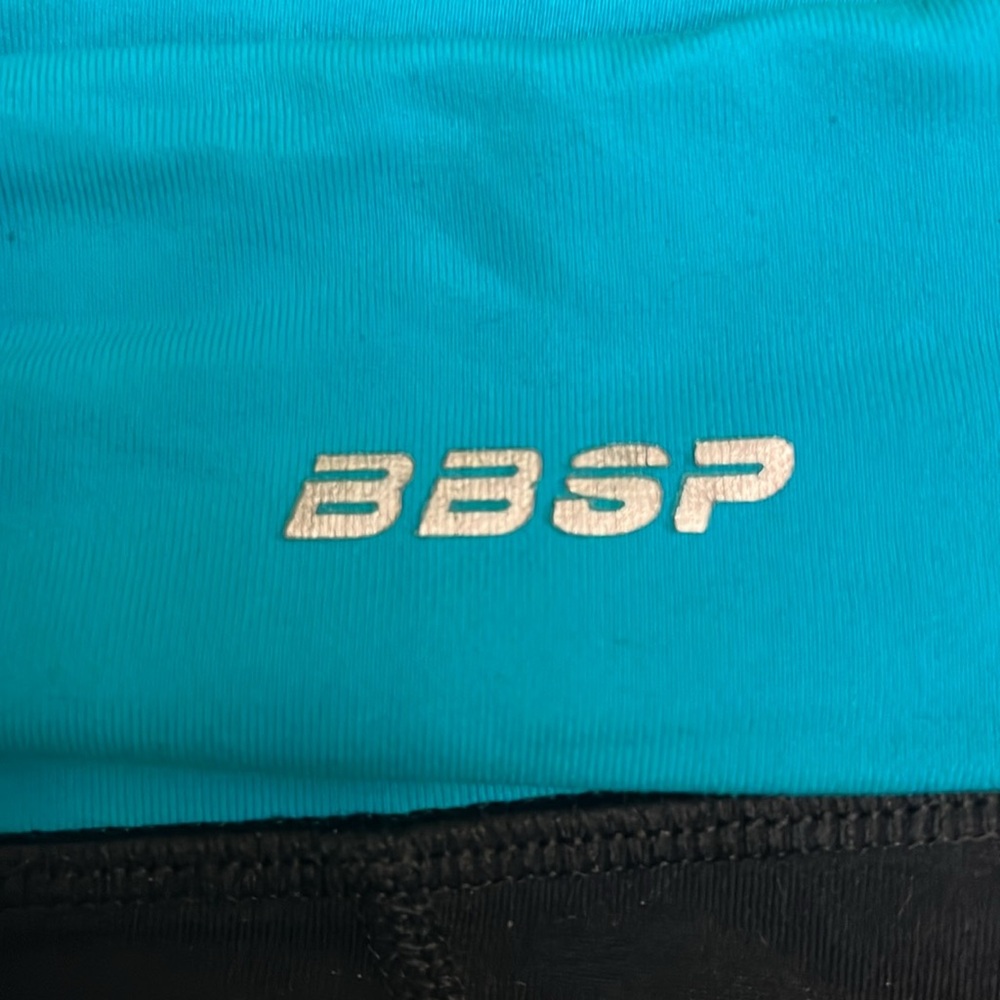 Bebe sport teal/Black fold over Pants - Picture 3 of 5